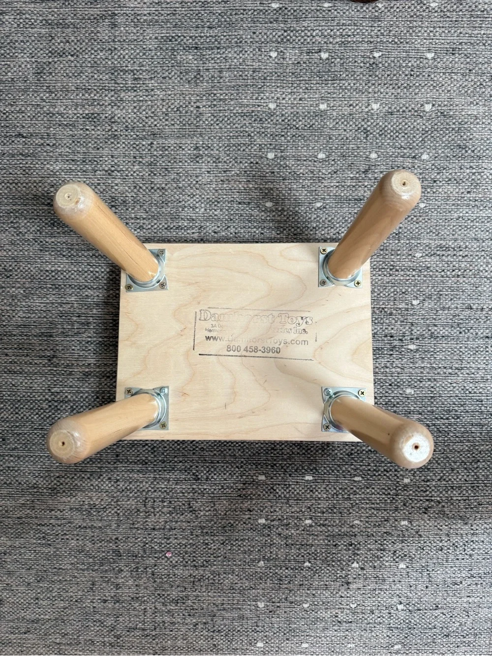 Wooden Name Puzzle Stool 'Jake' - Multicolor Letter Blocks